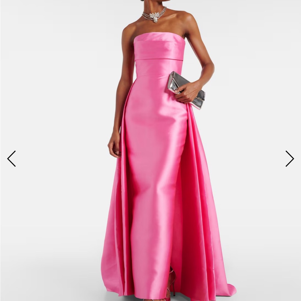 NWT Solace London Strappless Satin Twill Gown